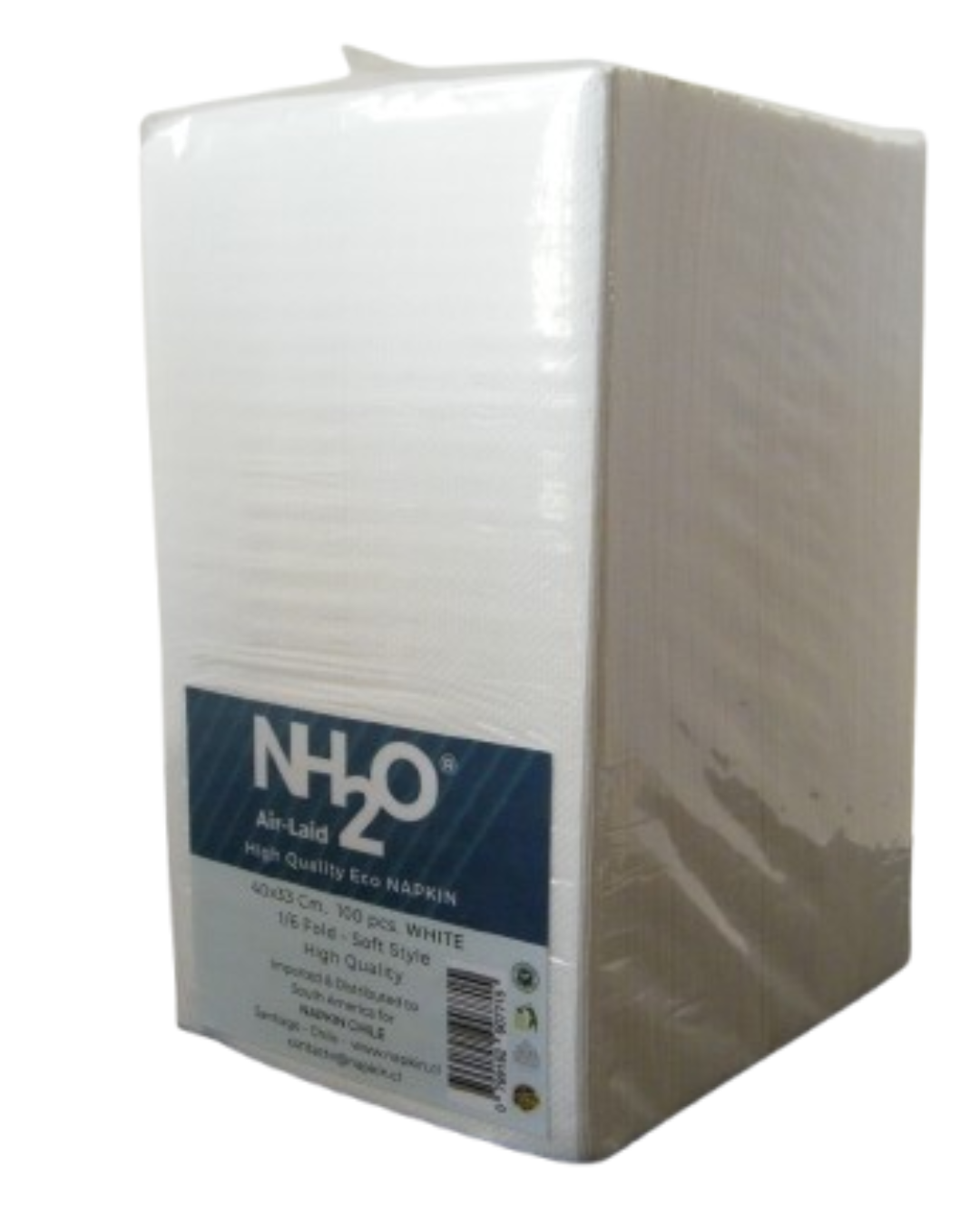 500 Un. Servilletas High Quality NH2O Eco NAPKIN 40x40 Cm 1 8 Fold 2 Ply  BLANCA-0