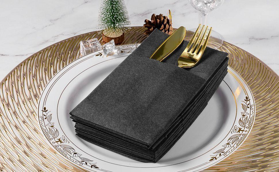 500 Un SERVILLETAS AIR LAID PREMIUM NH2O Eco NAPKIN 40X40 Cm 1 8 FOLD TIPO SOBRE-4