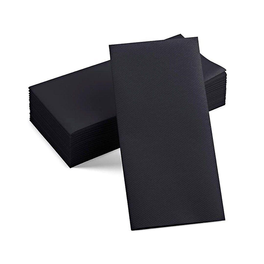500 Un. Servilletas High Quality Nh2o Eco NAPKIN 40x40 Cm 1 8 Fold 2 Ply Negras-1