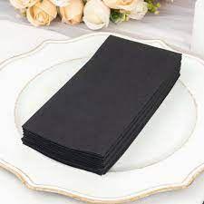 500 Un. Servilletas High Quality Nh2o Eco NAPKIN 40x40 Cm 1 8 Fold 2 Ply Negras-2