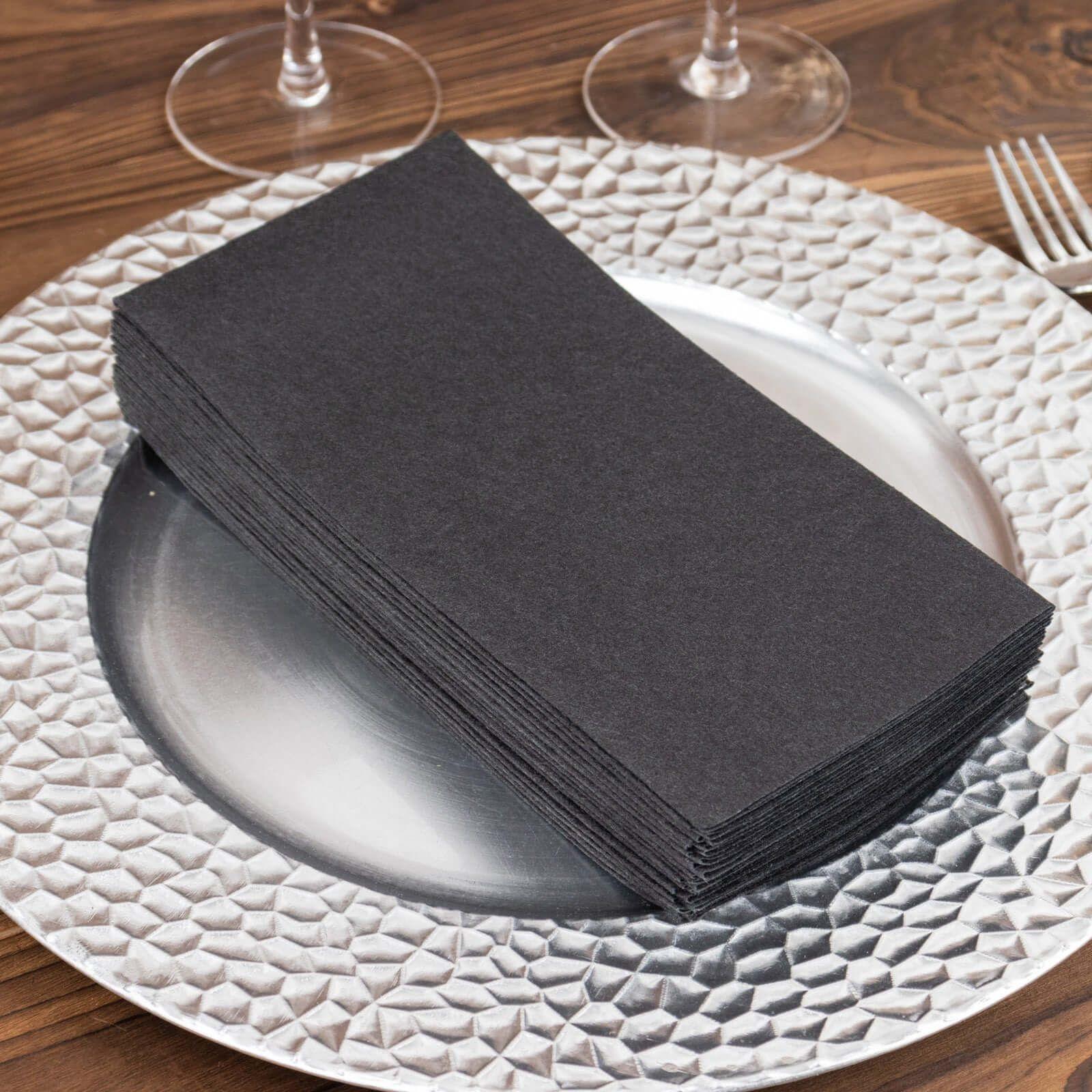 500 Un. Servilletas High Quality Nh2o Eco NAPKIN 40x40 Cm 1 8 Fold 2 Ply Negras-3