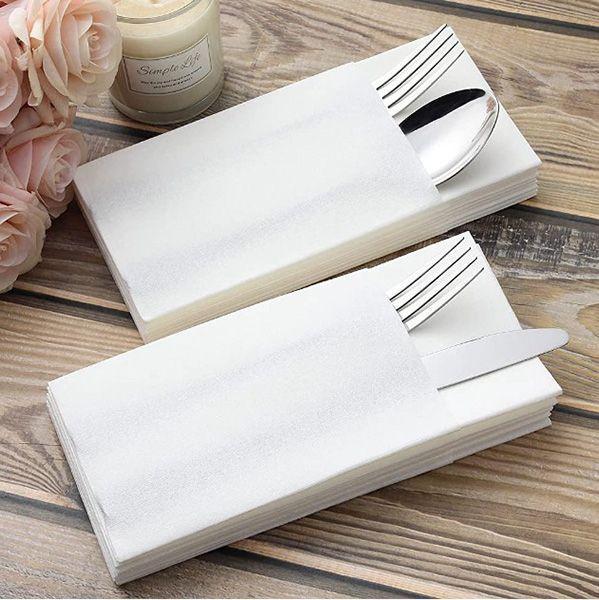 500 Un SERVILLETAS AIR LAID PREMIUM NH2O Eco NAPKIN 40X40 Cm 1 8 FOLD TIPO SOBRE-1