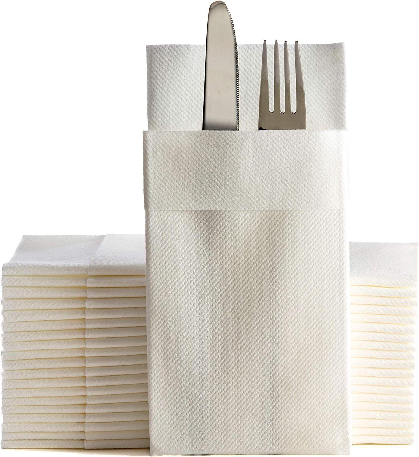 500 Un SERVILLETAS AIR LAID PREMIUM NH2O Eco NAPKIN 40X40 Cm 1 8 FOLD TIPO SOBRE-4