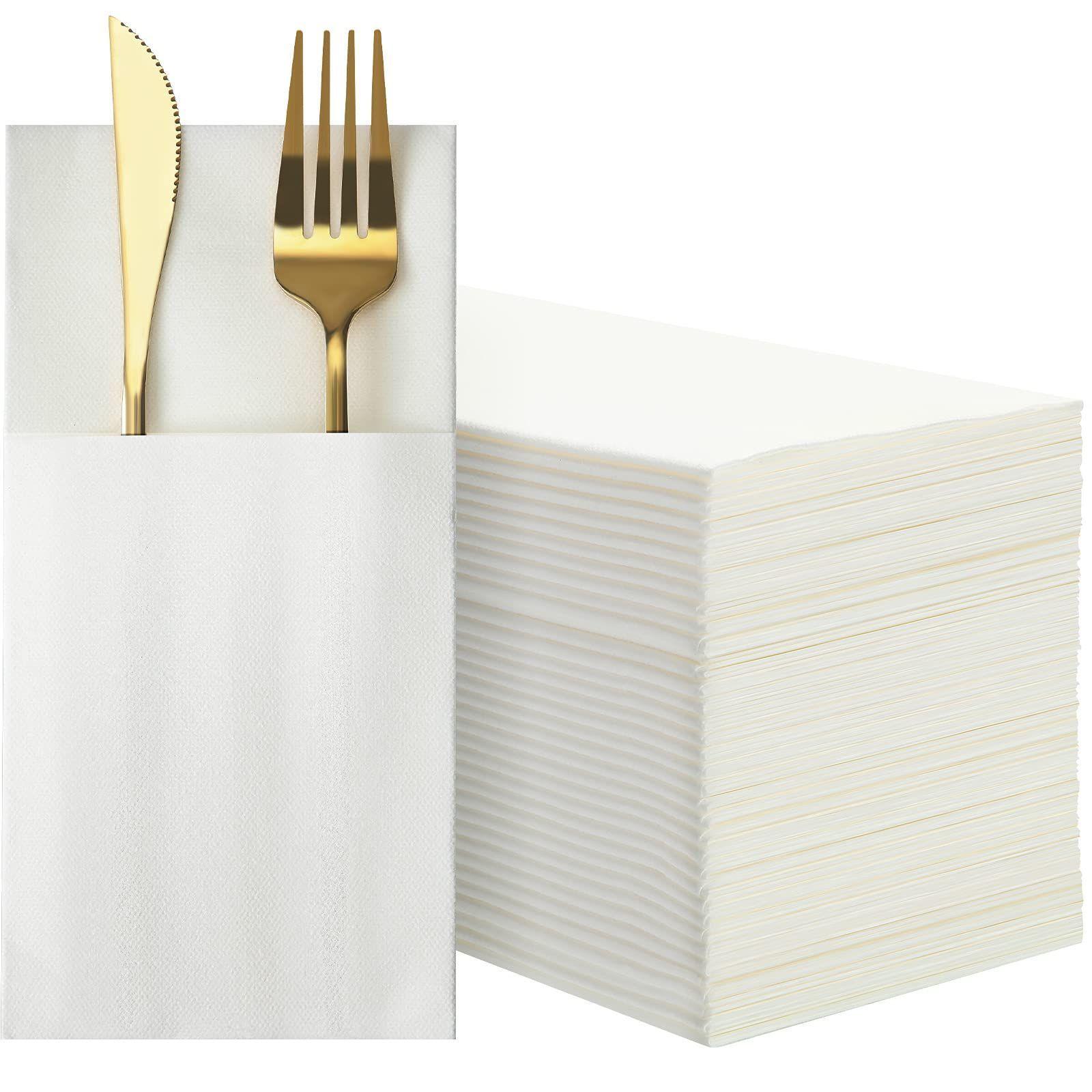 500 Un SERVILLETAS AIR LAID PREMIUM NH2O Eco NAPKIN 40X40 Cm 1 8 FOLD TIPO SOBRE-5