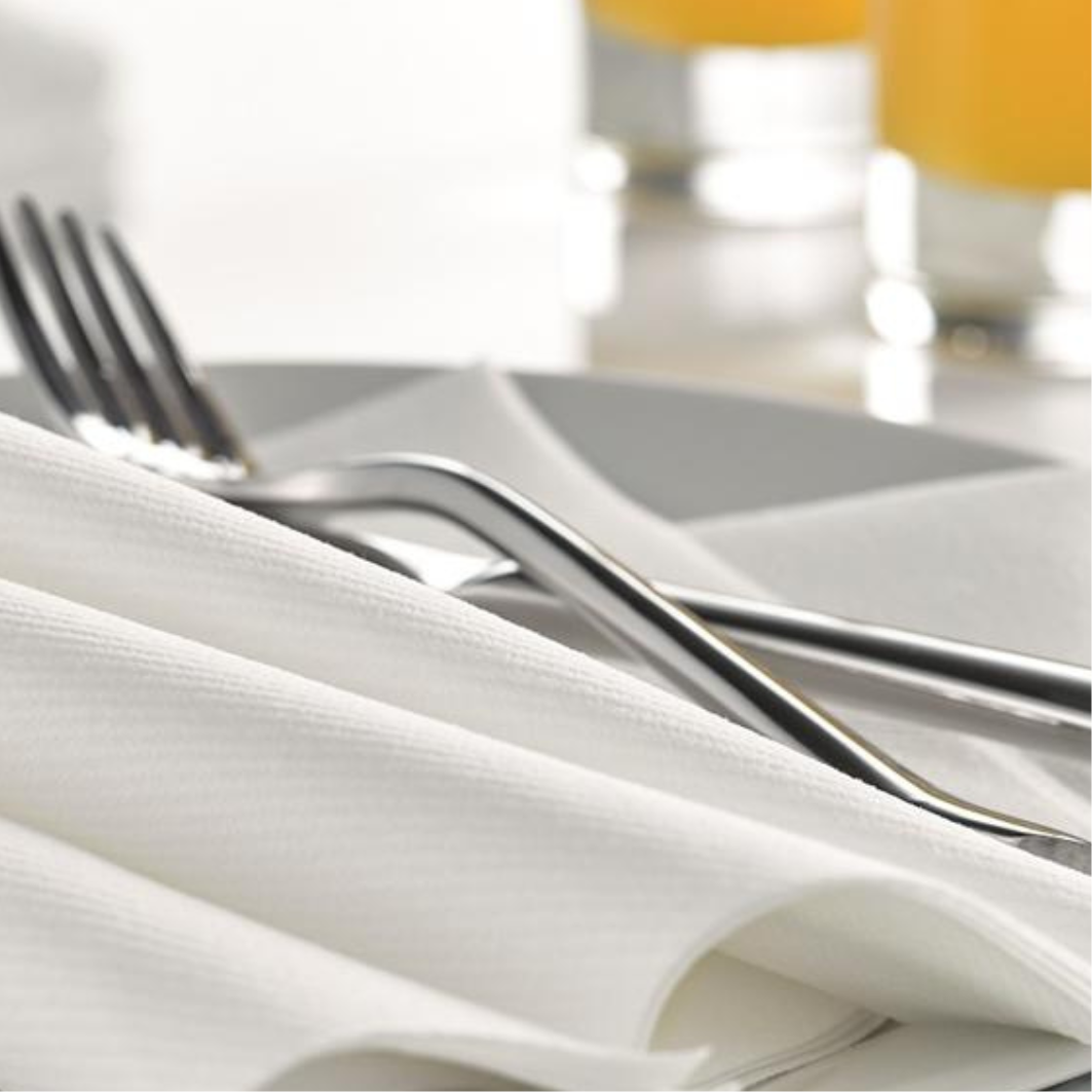 500 Un. SERVILLETAS AIR LAID LINNEN PREMIUM NH2O Eco NAPKIN 33X33 Cm 1 4 FOLD -3