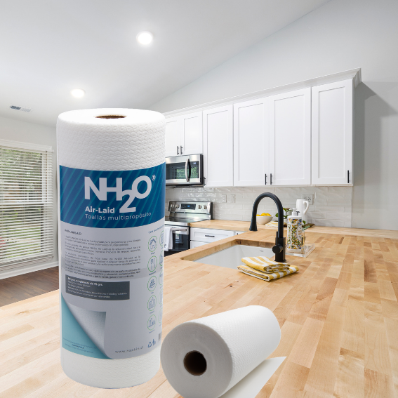 TOALLA DE COCINA MULTIPROP SITO REUTILIZABLE BIODEGRADABLE NH2O AIR LAID Eco NAPKIN-4