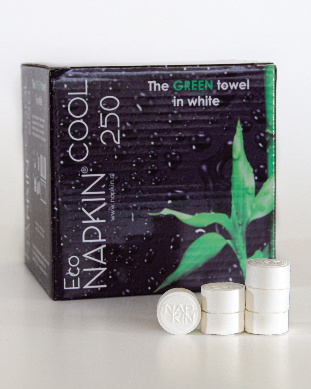 BOX CON 250 UNIDADES DE TOALLITAS COMPRIMIDAS HIPOALERGENICAS ECO NAPKIN 250-0