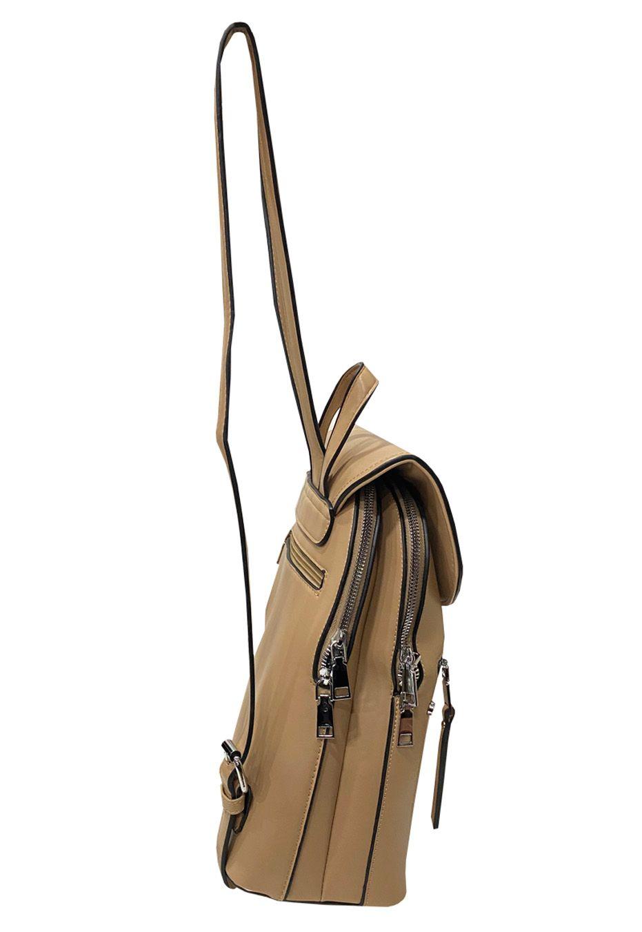 Mochila Cuero Ecológico CRU14 Beige-1