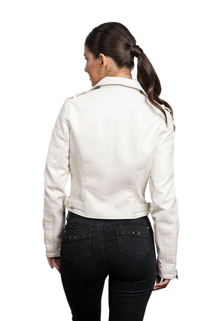 Chaqueta CHG80 Ecocuero Blanco-2