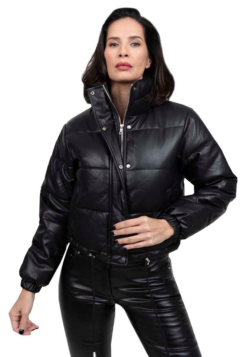 Chaqueta Puffa EcoCuero CHG64 Negro-0
