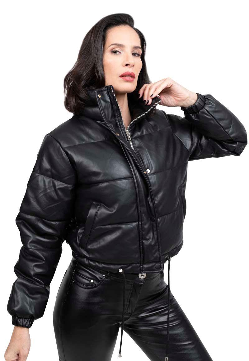 Chaqueta Puffa EcoCuero CHG64 Negro-1