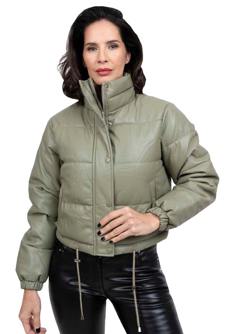 Chaqueta Puffa EcoCuero CHG64 Verde-0