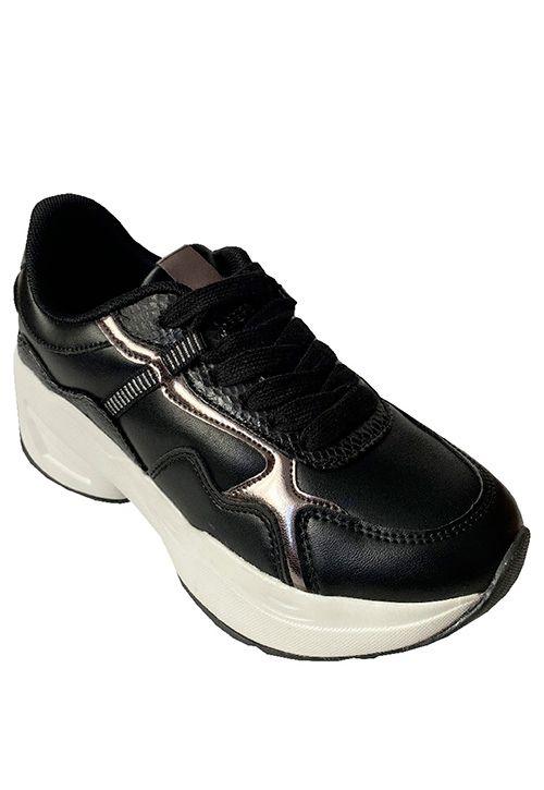 Zapatilla Ecocuero ZAY68 Negro-1