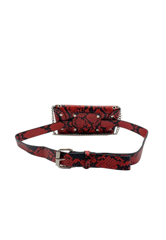 Cartera de fiesta Ecocuero Rojo CRS87-2