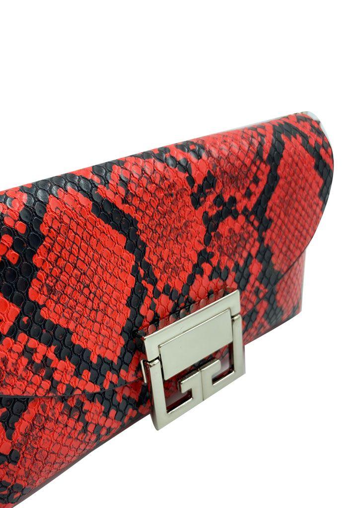 Cartera de fiesta Ecocuero Rojo CRS87-3