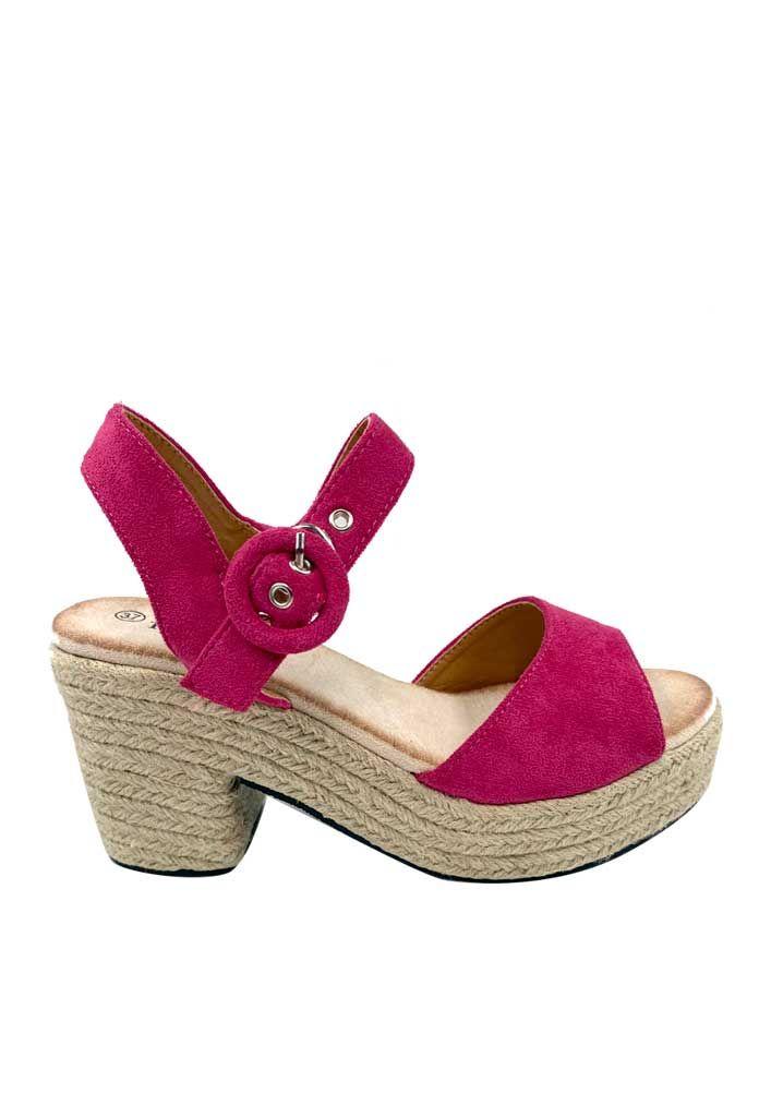 Sandalia Gamuza ecológica ZB019 Fucsia-0
