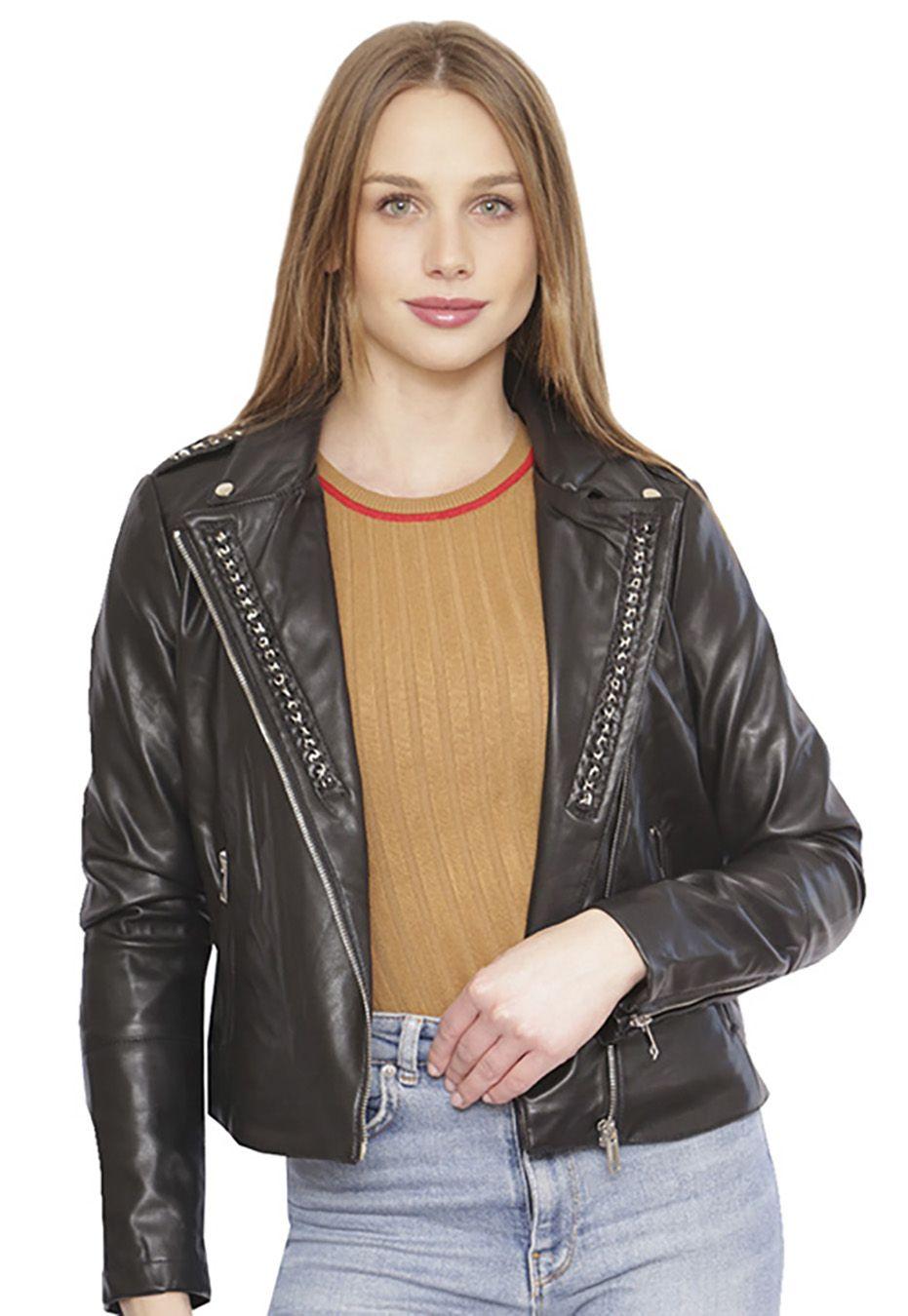 Chaqueta Ecocuero CHG01 Negro-1
