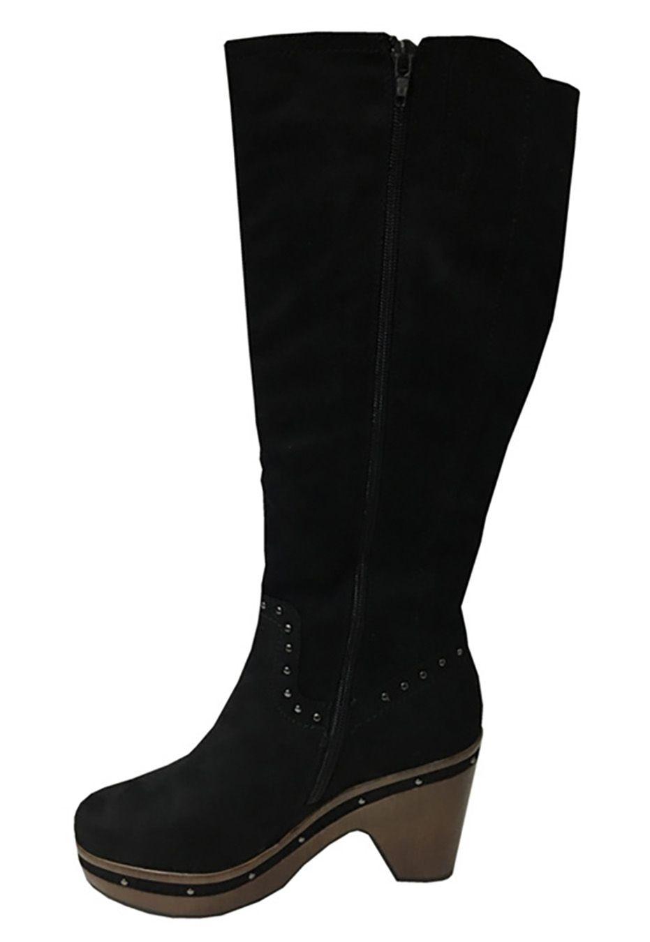 Bota Gamuza Ecológica ZAW90 Negro-4