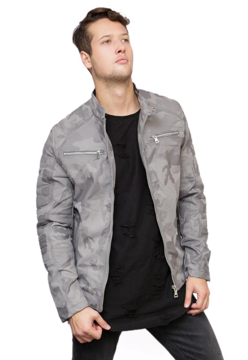 Chaqueta Ecocuero CHF99 Gris-2