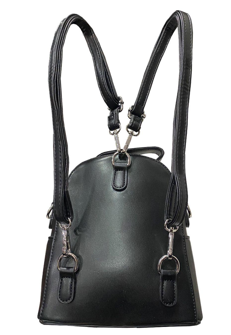 Mochila Cuero Ecológico CRU17 Negro-2