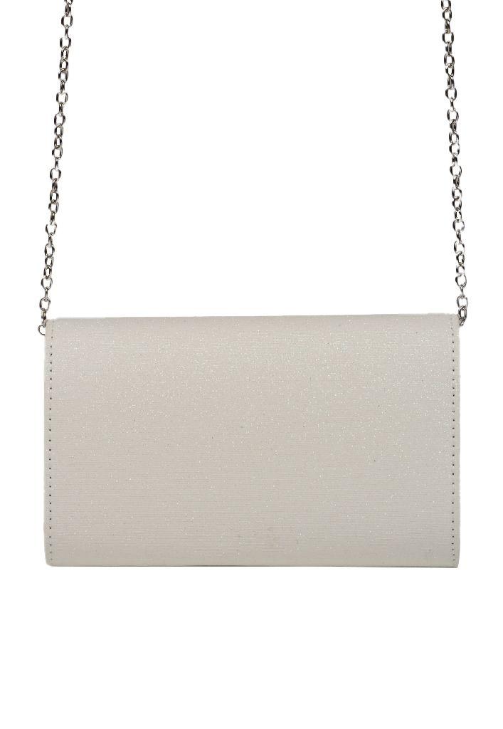 Cartera de fiesta CRX18 Blanco Tela-1