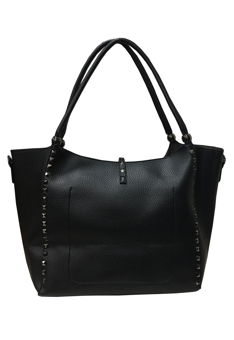 Cartera Cuero Ecológico CRO29 Negro-2