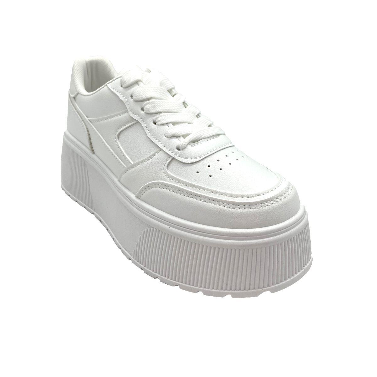 Zapatilla plataforma Mujer Blanco ZB062-1