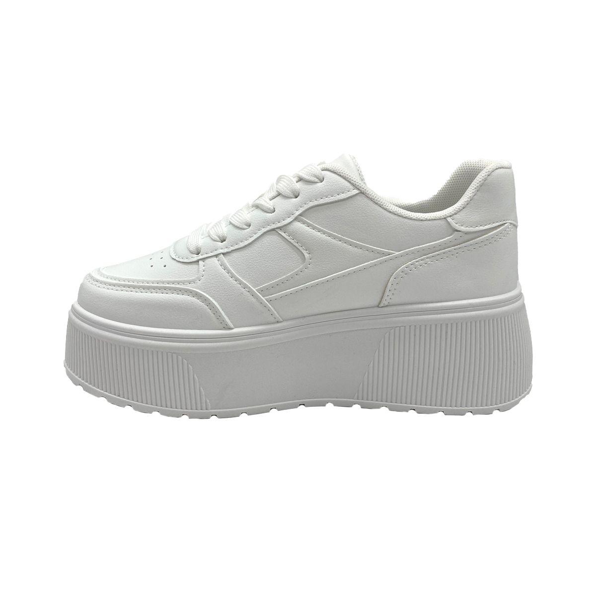 Zapatilla plataforma Mujer Blanco ZB062-3