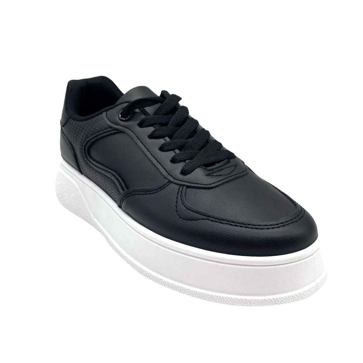 Zapatilla plataforma Mujer Negro ZB072-1