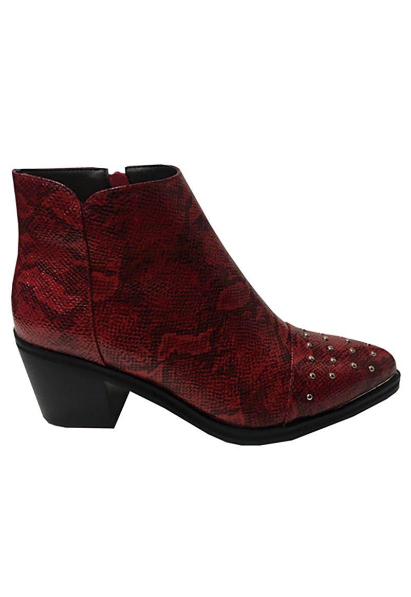 Botín Ecocuero ZAX71 Rojo Snake-0