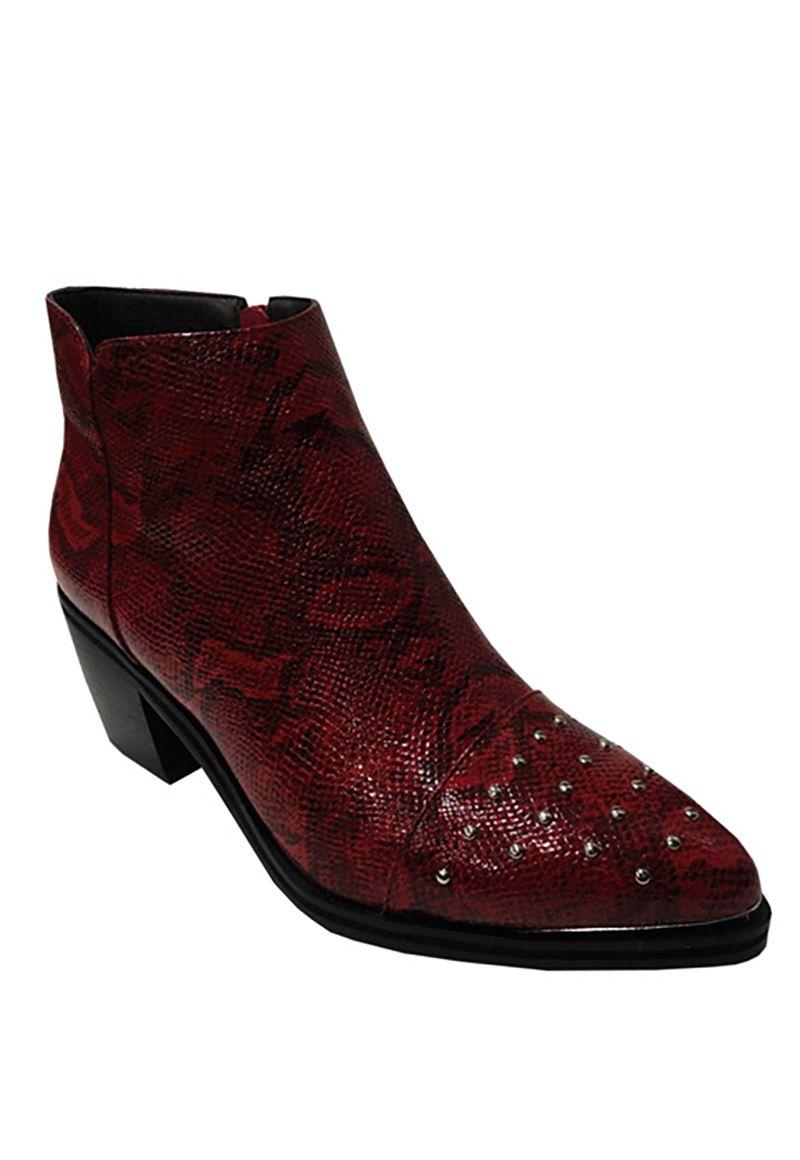 Botín Ecocuero ZAX71 Rojo Snake-1