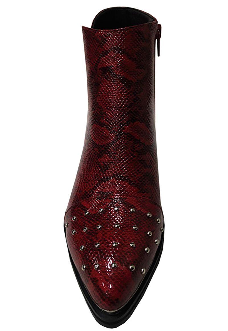 Botín Ecocuero ZAX71 Rojo Snake-2