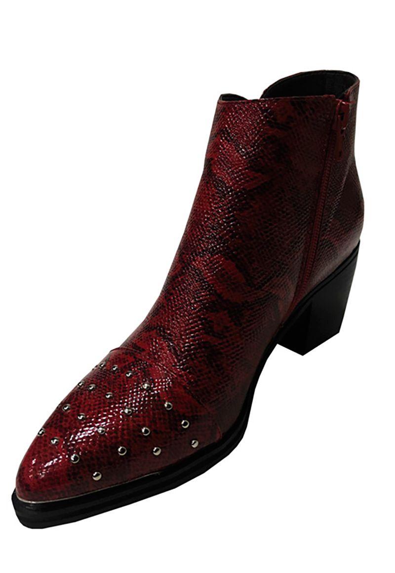 Botín Ecocuero ZAX71 Rojo Snake-3