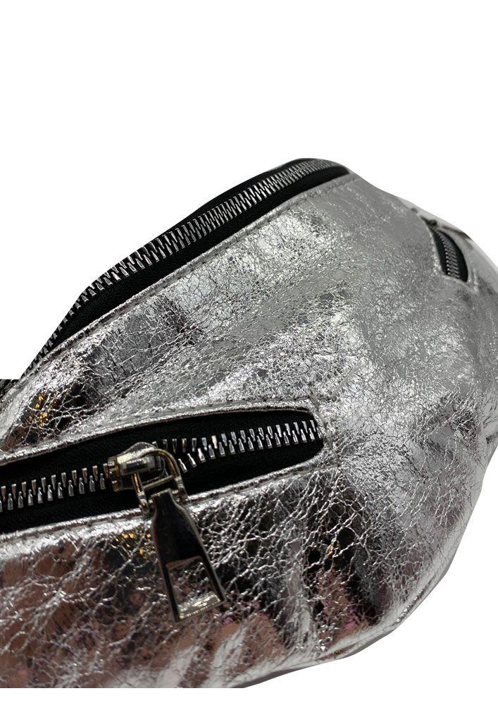 Bandolera Ecocuero Plata CRU11-3