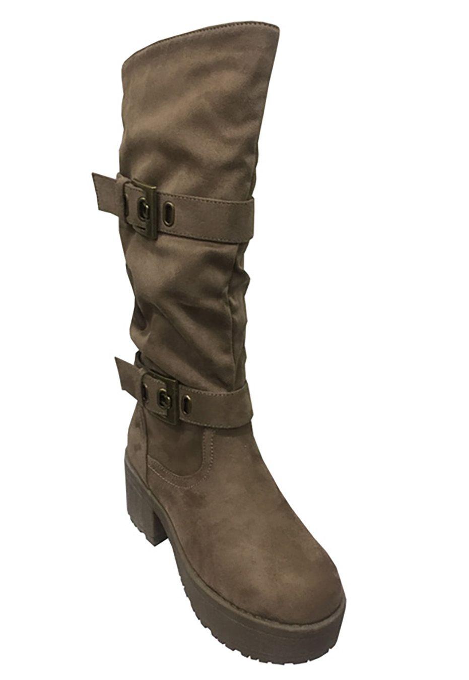 Bota Gamuza Ecológica ZAV22  Nude-1