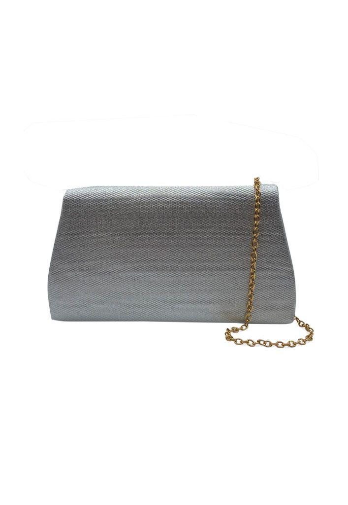 Cartera de fiesta Tela Plata CRX33-3