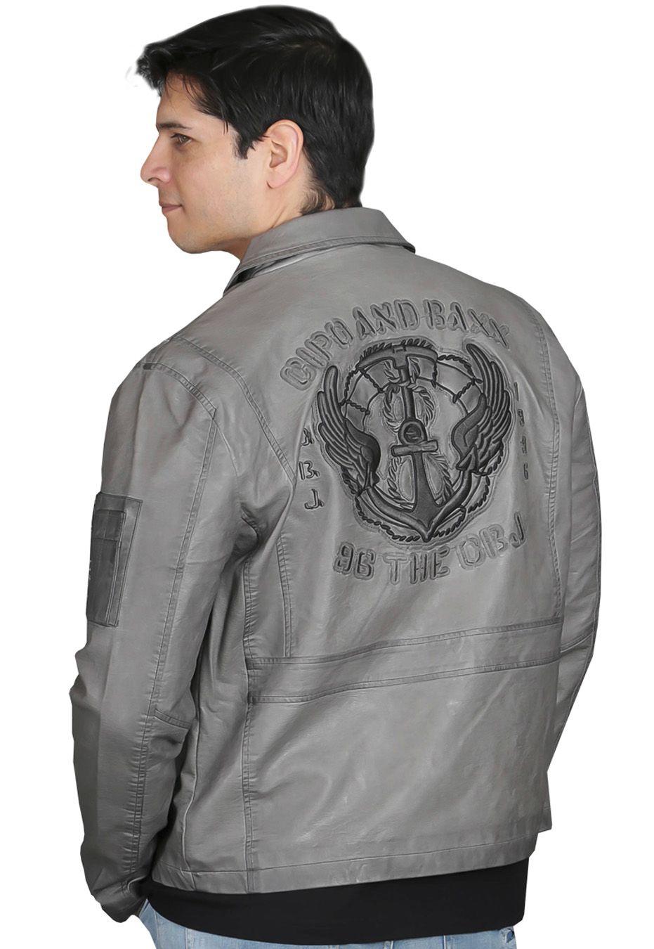 Chaqueta Ecocuero CHG47 Gris-1