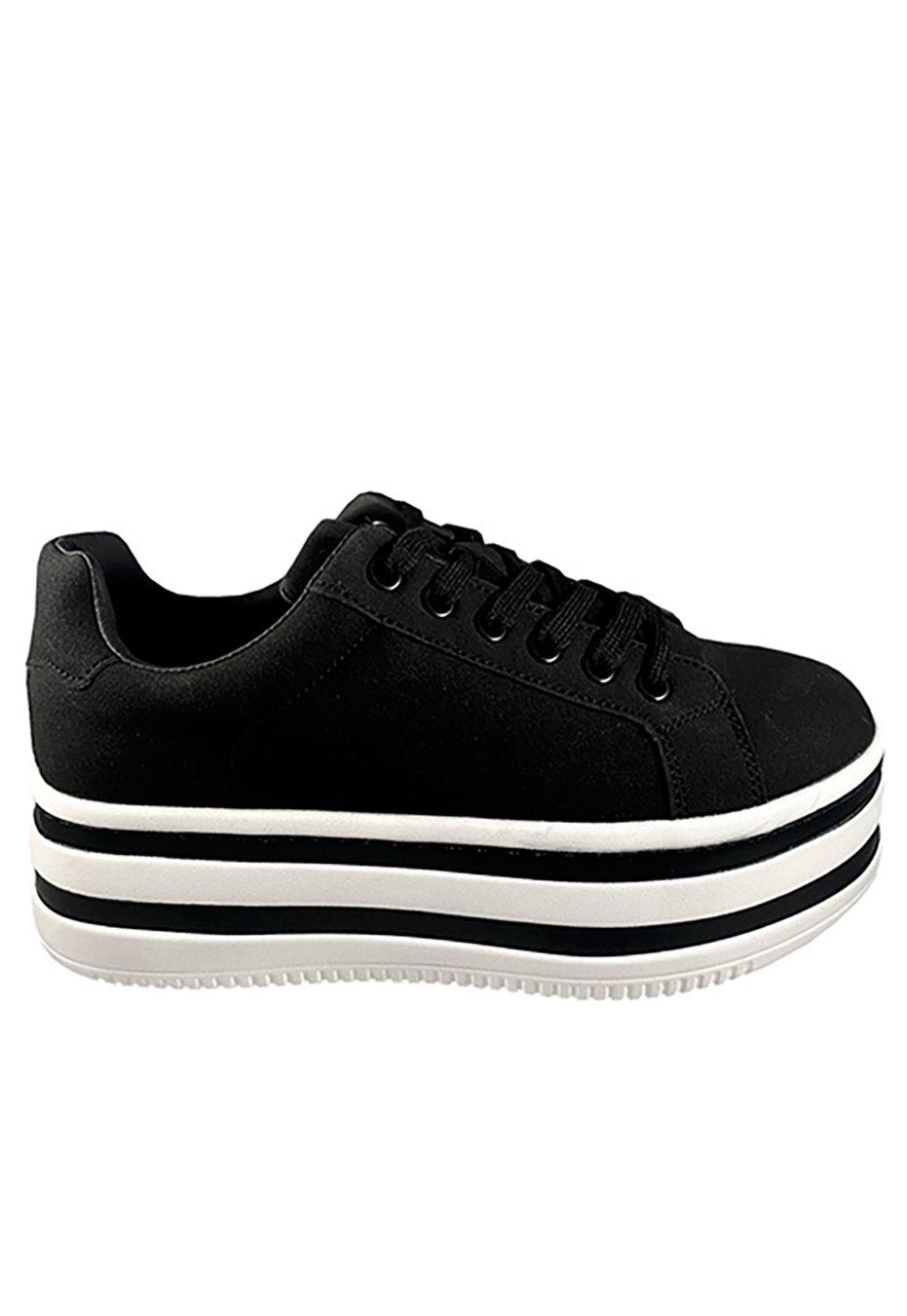 Zapatilla Gamuza Ecológica ZAX45 Negro-0