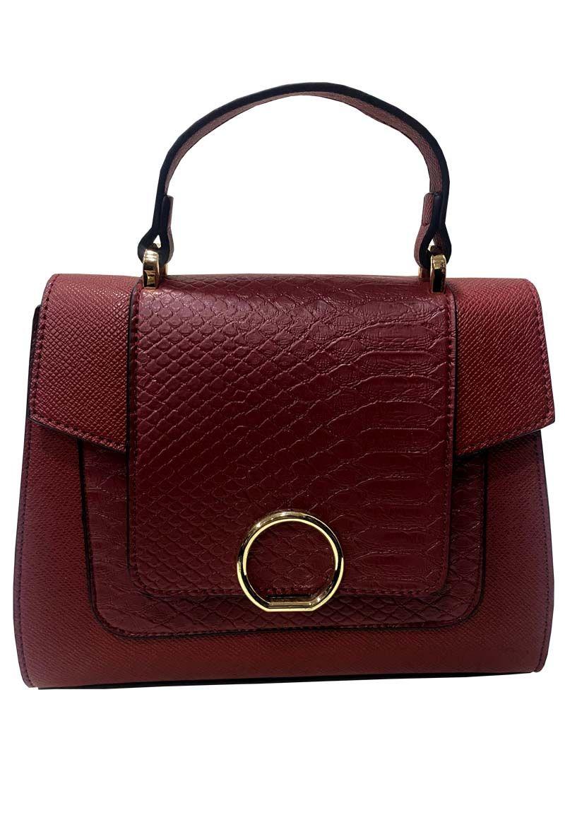 Cartera Cuero Ecológico CRT47 Burdeo-0