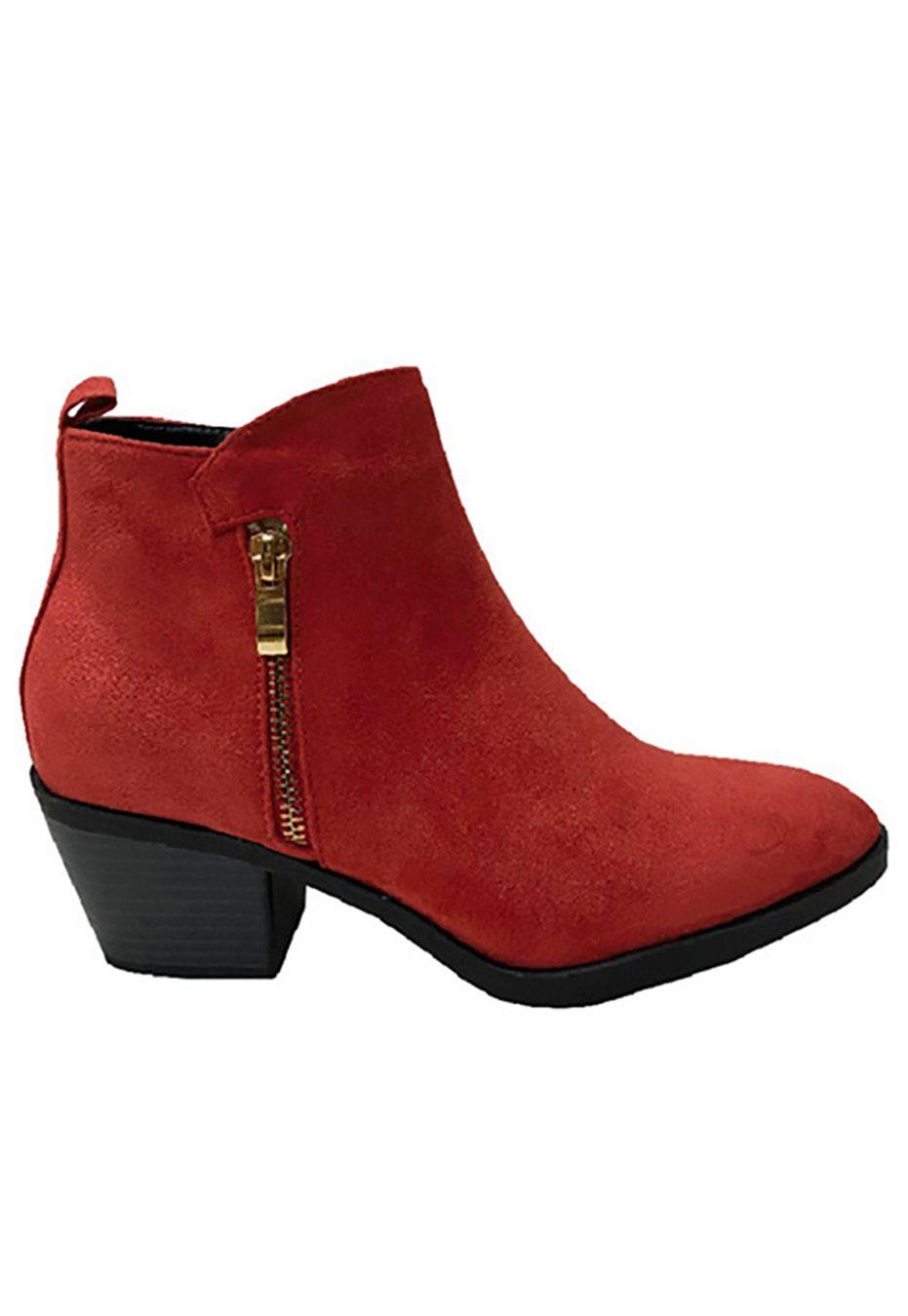 Botín Ecocuero ZAY86 Rojo Naranja-0