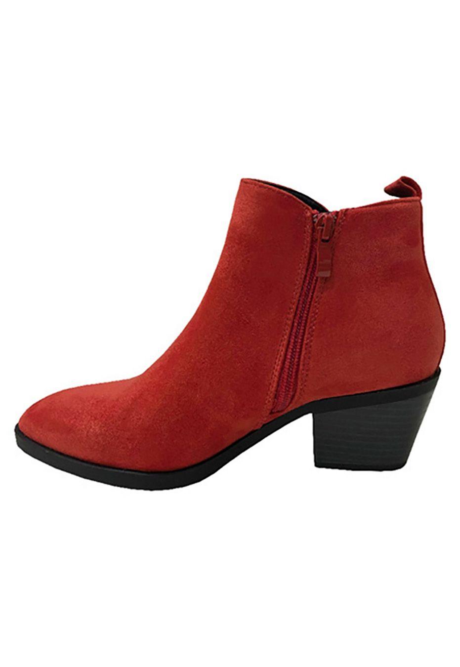 Botín Ecocuero ZAY86 Rojo Naranja-4