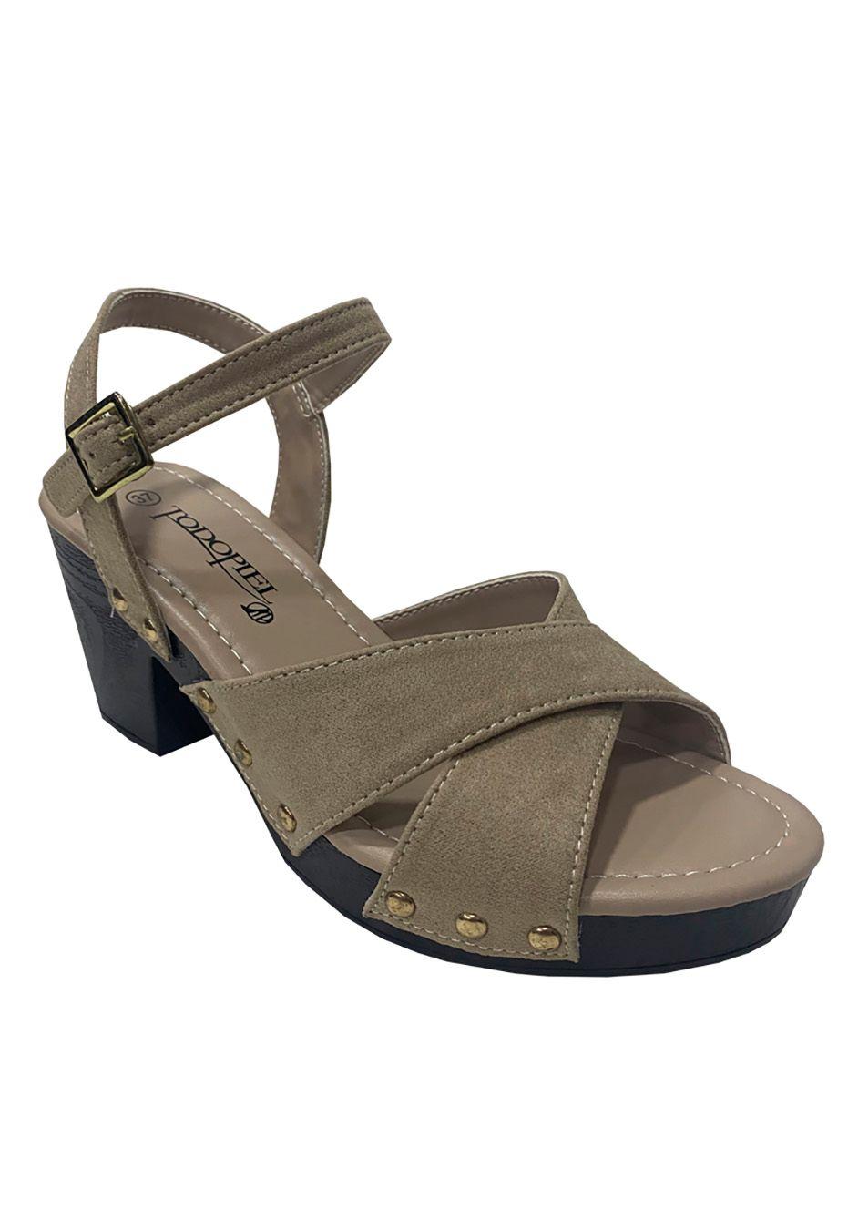 Sandalia Gamuza Ecológica ZAW32 Beige-1