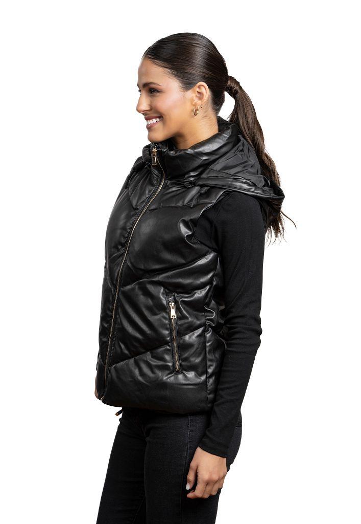 Puffa sin Manga CHG76 Ecocuero Negro-1