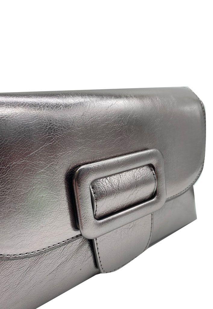 Cartera de fiesta Ecocuero Plata CRX34-4
