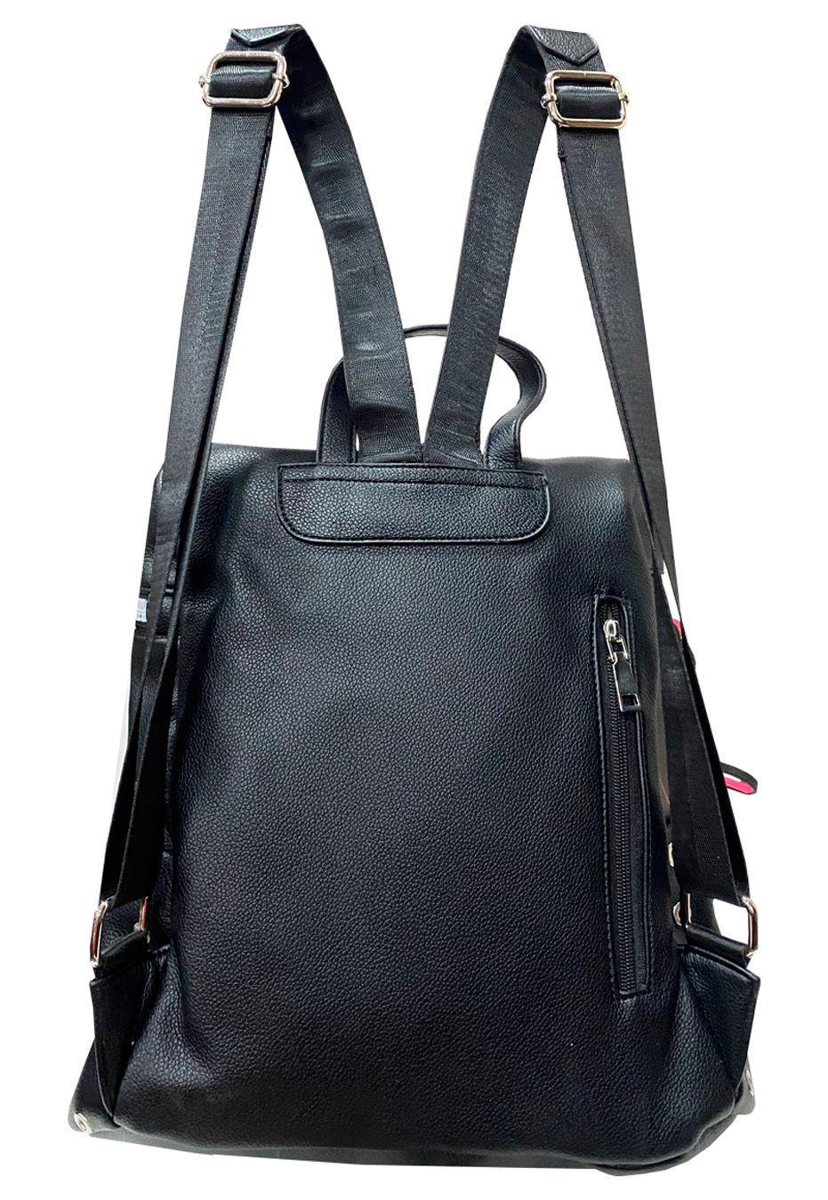 Mochila Cuero Ecológico CRU05 Negro-2