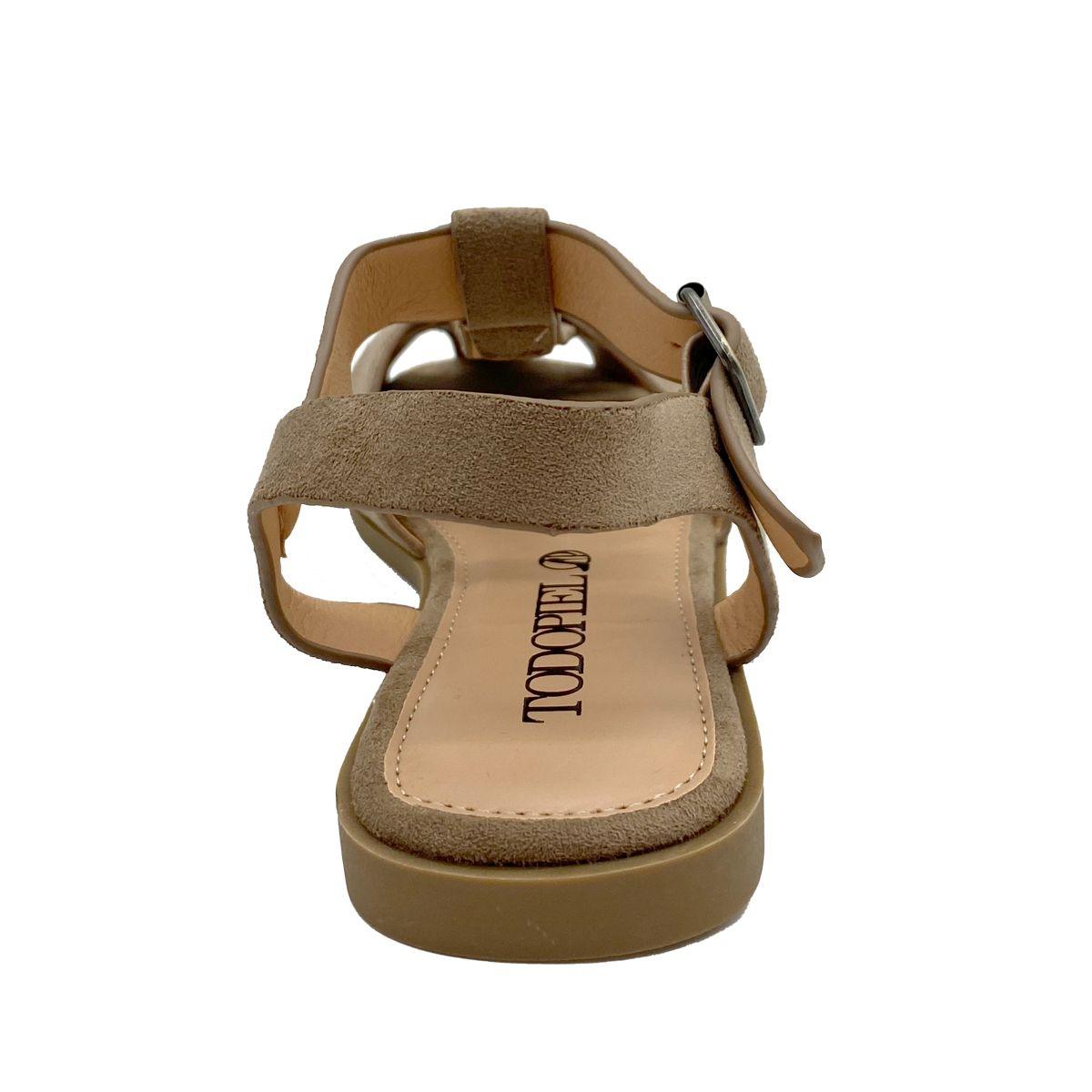 Sandalia Cangrejera Mujer Beige ZB063-4