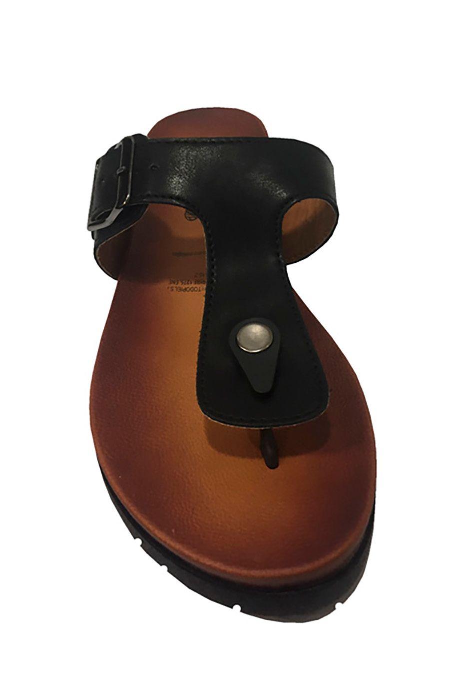 Sandalia Ecocuero Negro ZAV78-2