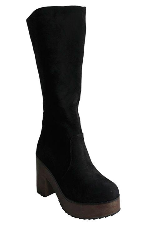 Bota Gamuza Ecológica ZAX86 Negro-1
