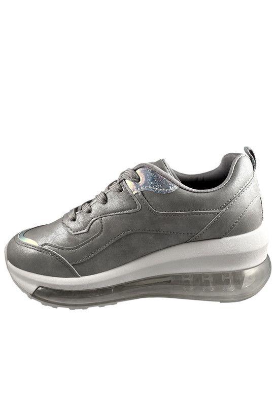Zapatilla Ecocuero ZAY76 Gris-4
