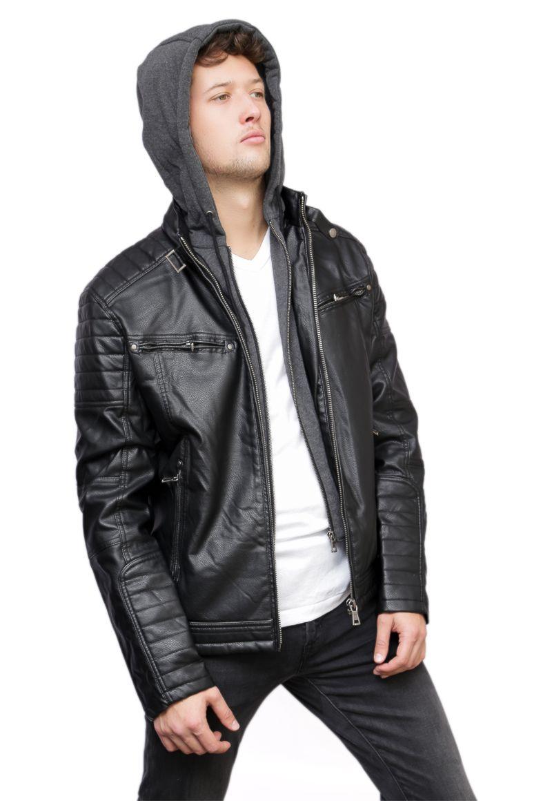 Chaqueta Ecocuero CHF97 Negro-1